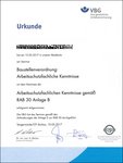 Nachweis Arbeitsschutzfachliche Kenntnisse