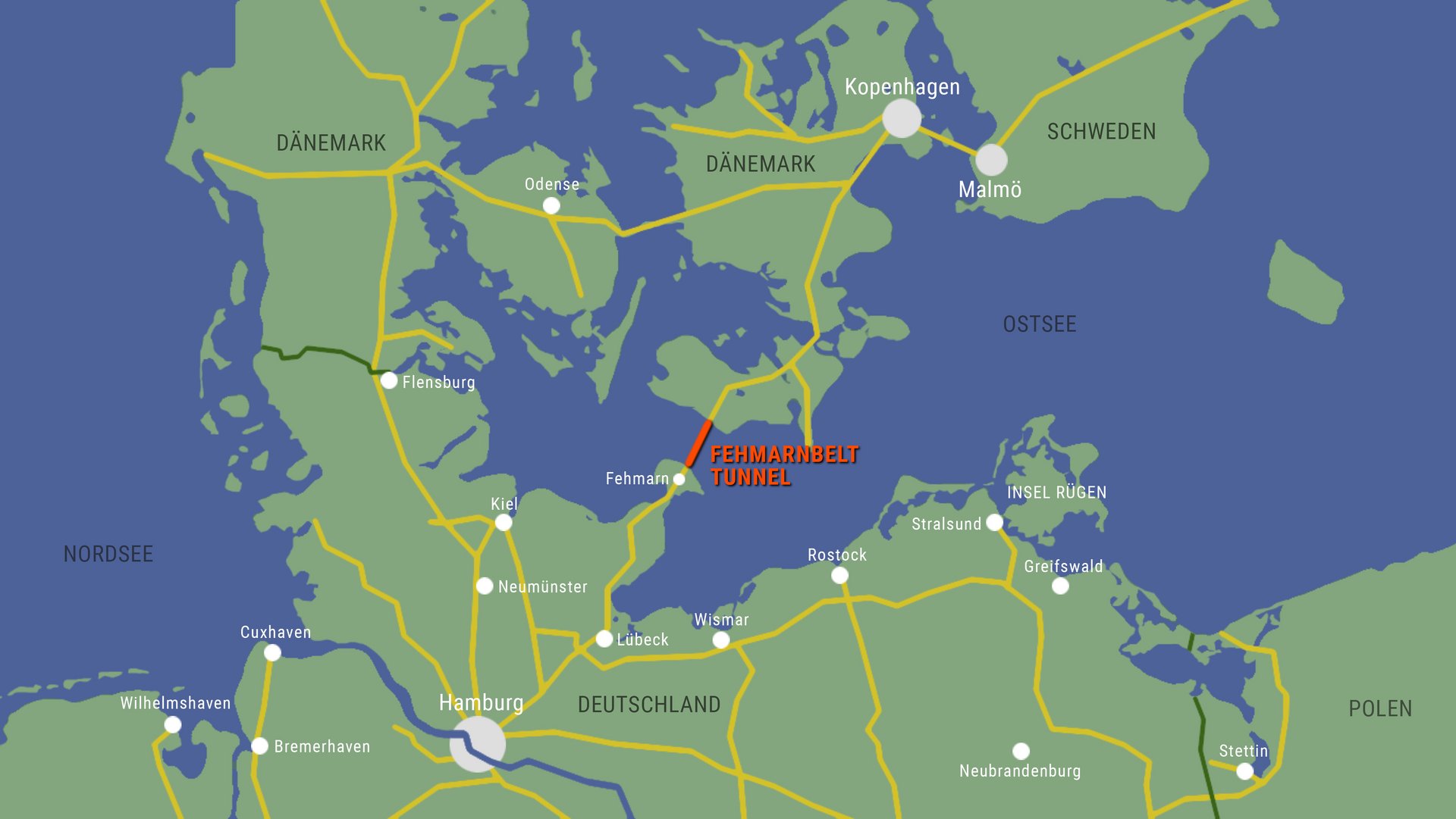 Ansichtskarte Fehmarnbelt-Tunnel (Bildarchiv: BPM-Gruppe)