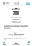 Zertifikat für weiterbildendes Studium Asphalttechnik